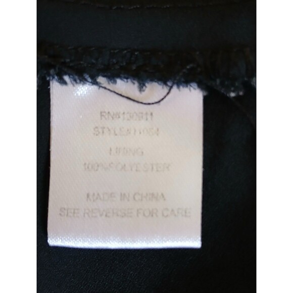 Daniel Rainn Women Blouse L Black Sleeveless Ruffle Front Top‎ Casual Minimalist - Picture 13 of 13